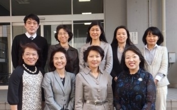 Department Head Kamibeppu and other attendees after the ceremony