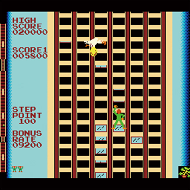 『クレージー・クライマー』のゲーム画面